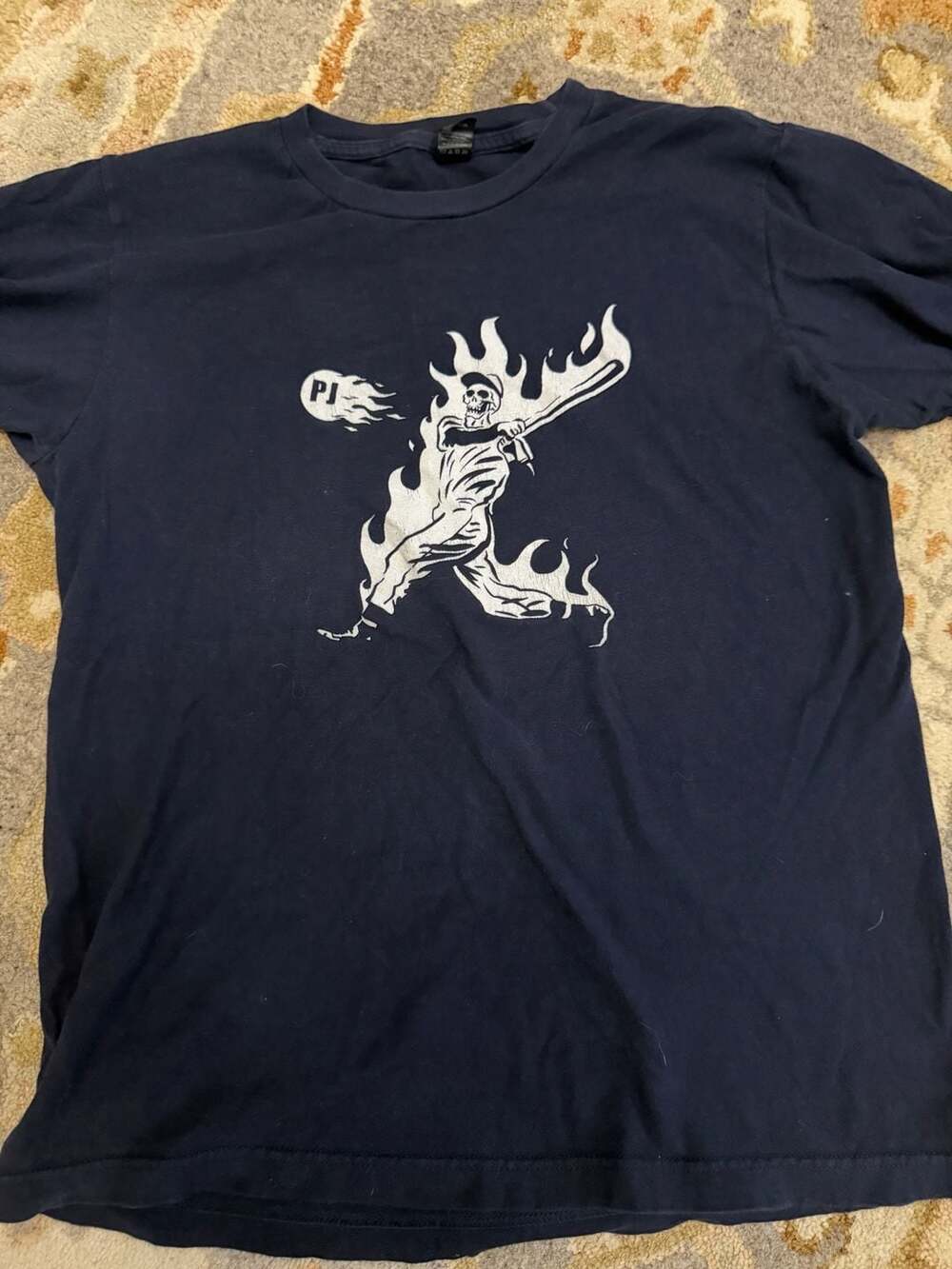 Pearl Jam 2018 North American Tour Flaming Slugger Graphic T-Shirt